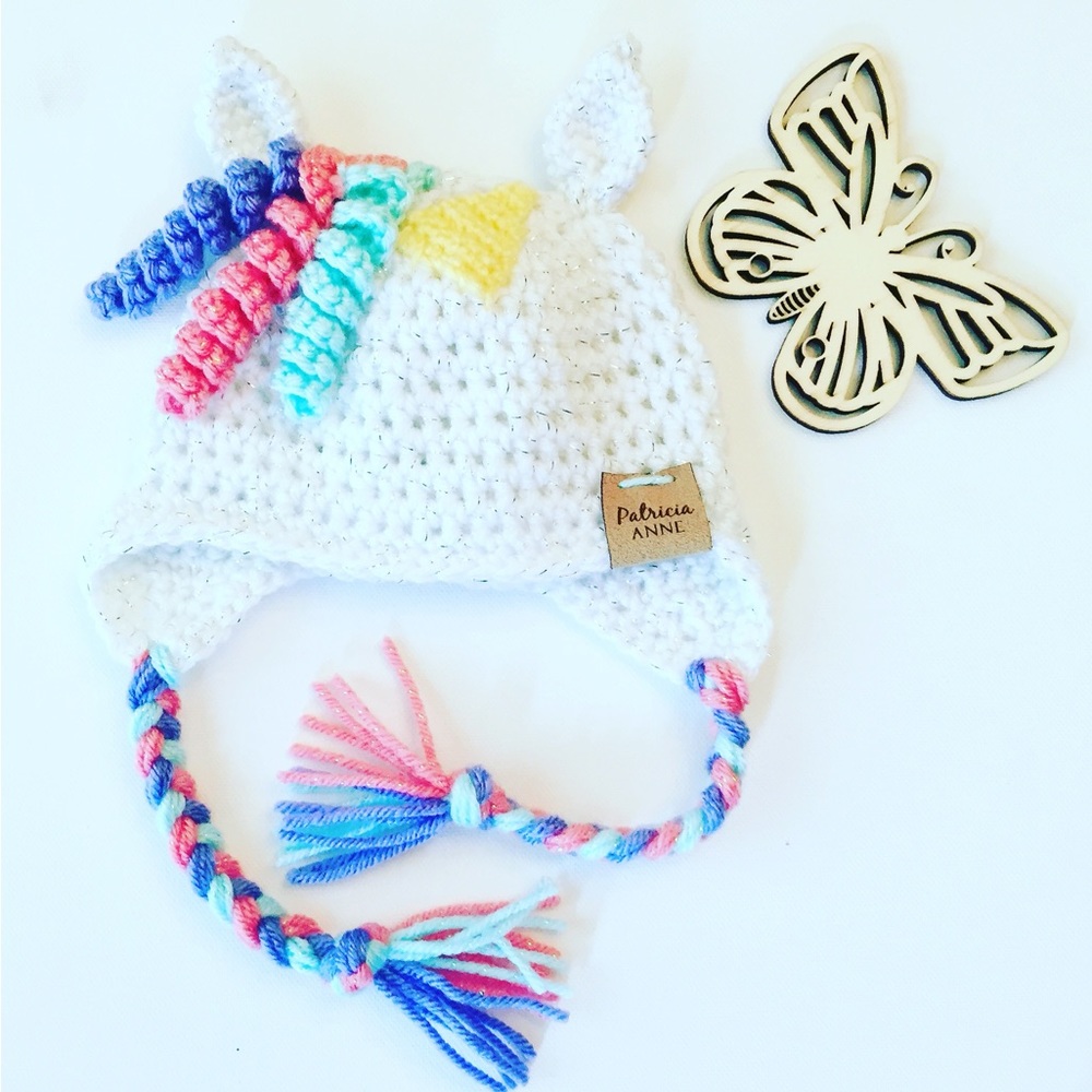 Crochet Unicorn Hat - See Size Chart